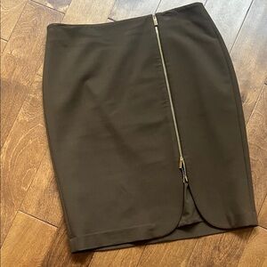 Ann Taylor Dark Brown Pencil Skirt with Zipper